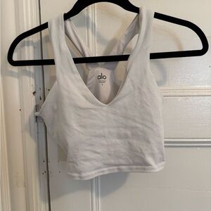 ALO Yoga Airbrush Real Bra Tank - White